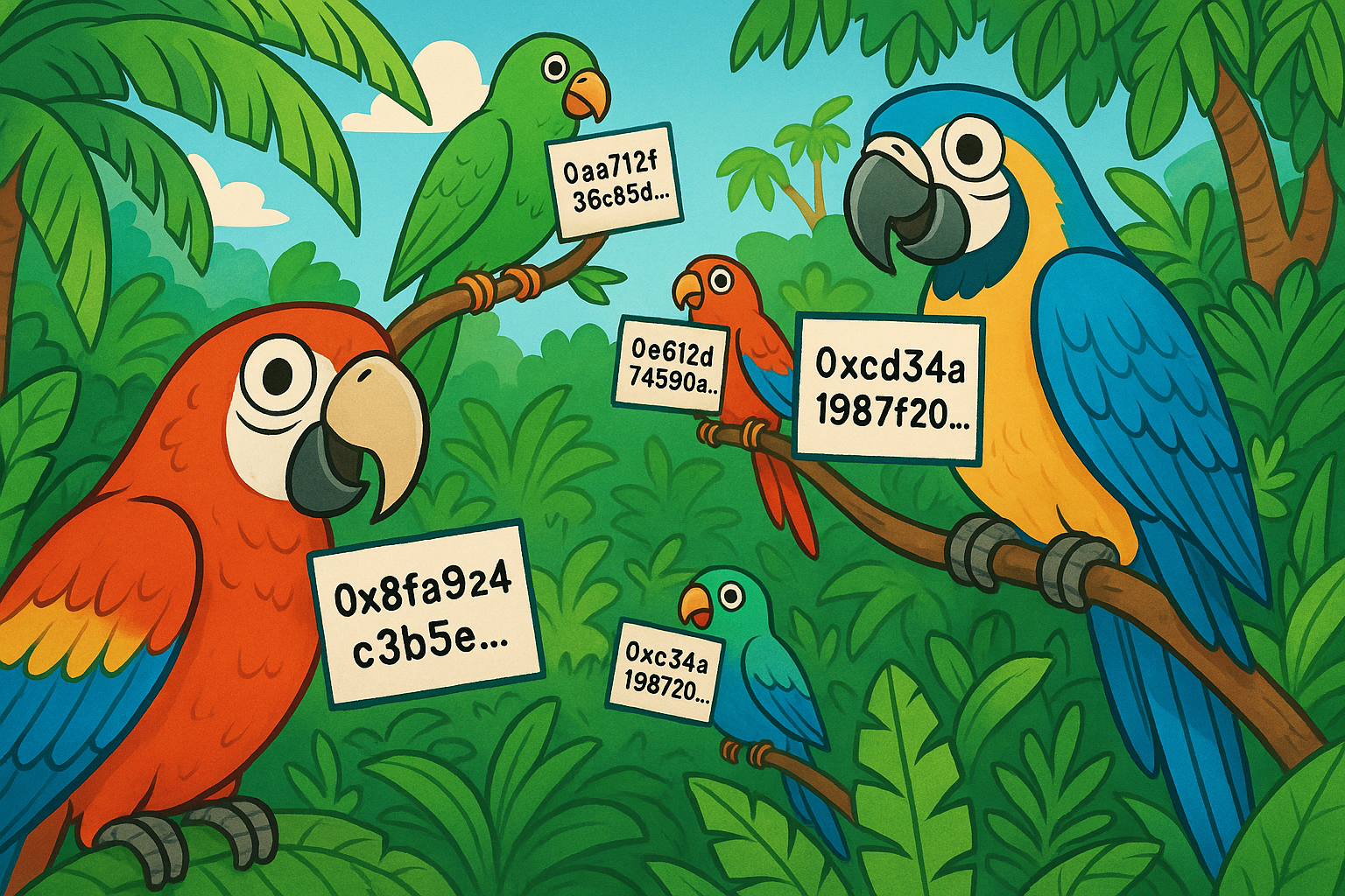 A generated image representing a digital identity or a network of connections.